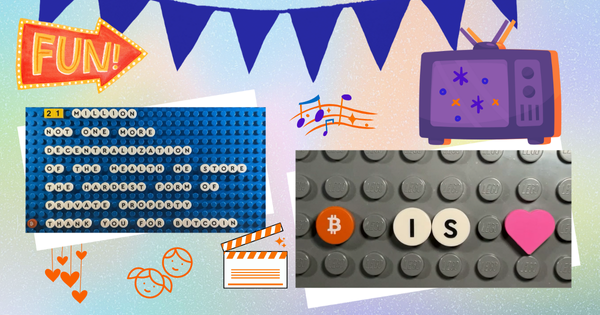 Bitcoin Bites: Fun and Education for kids | Short Videos built on lego_Bitcoin Junior Club_Banner by Selale malkocoglu